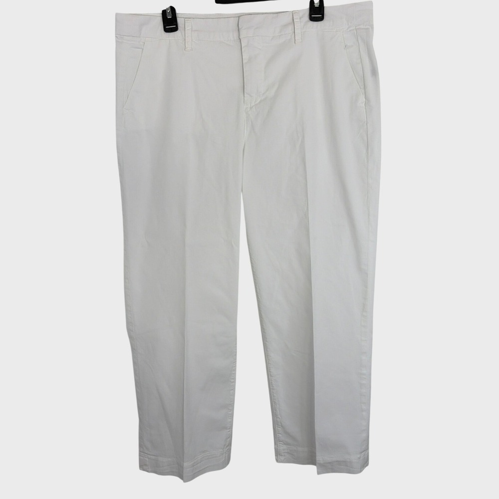 Frank & Eileen Women‎ White Resort Chino Westport Pants Straight Leg Cropped 12